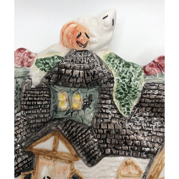 Fitz and Floyd Candy Dish 1993 Omnibus Halloween Plate VTG Collectible - Picture 2 of 9